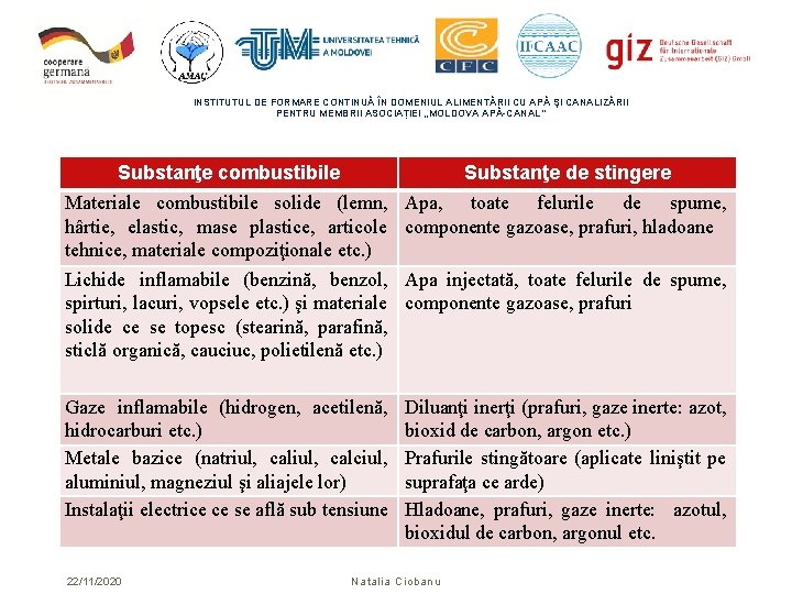 INSTITUTUL DE FORMARE CONTINUĂ ÎN DOMENIUL ALIMENTĂRII CU APĂ ŞI CANALIZĂRII PENTRU MEMBRII ASOCIAȚIEI