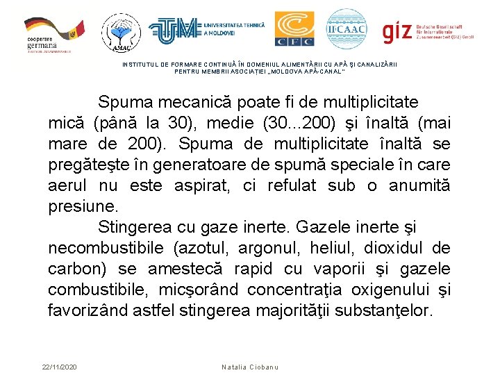 INSTITUTUL DE FORMARE CONTINUĂ ÎN DOMENIUL ALIMENTĂRII CU APĂ ŞI CANALIZĂRII PENTRU MEMBRII ASOCIAȚIEI