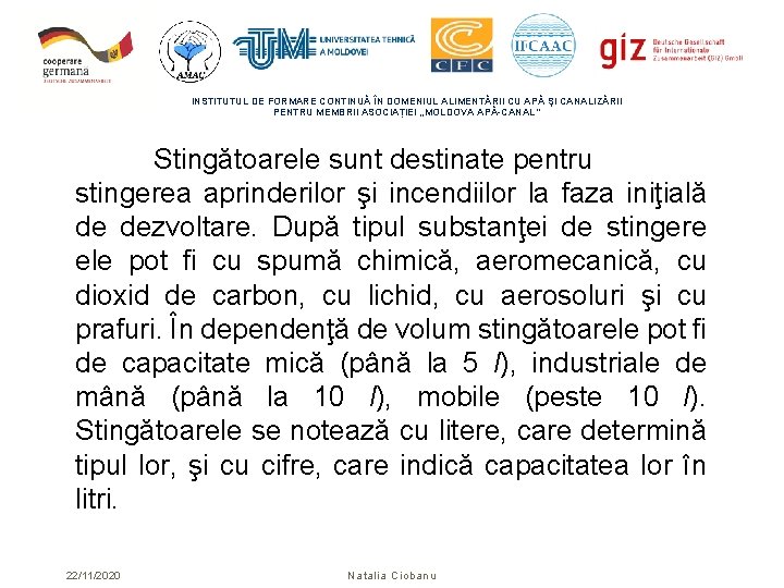 INSTITUTUL DE FORMARE CONTINUĂ ÎN DOMENIUL ALIMENTĂRII CU APĂ ŞI CANALIZĂRII PENTRU MEMBRII ASOCIAȚIEI