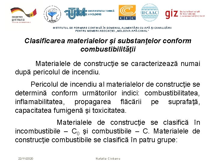 INSTITUTUL DE FORMARE CONTINUĂ ÎN DOMENIUL ALIMENTĂRII CU APĂ ŞI CANALIZĂRII PENTRU MEMBRII ASOCIAȚIEI