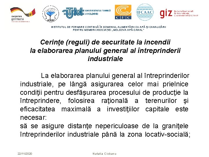 INSTITUTUL DE FORMARE CONTINUĂ ÎN DOMENIUL ALIMENTĂRII CU APĂ ŞI CANALIZĂRII PENTRU MEMBRII ASOCIAȚIEI