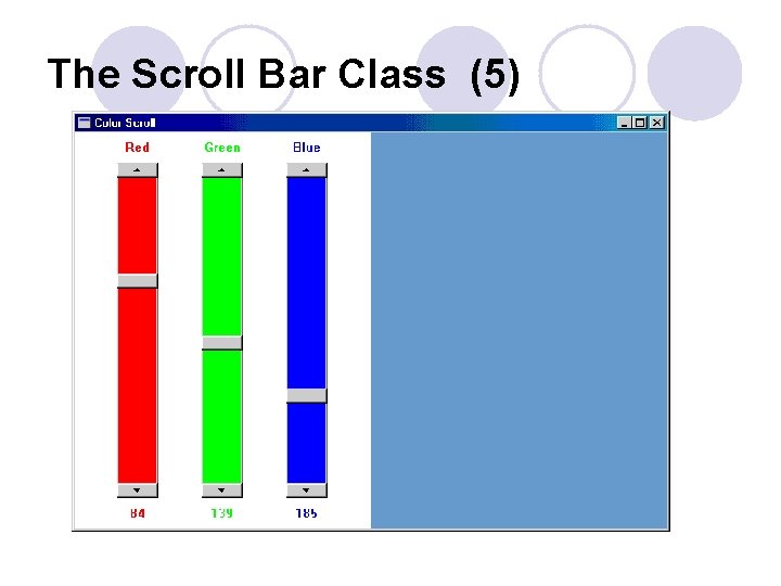 The Scroll Bar Class (5) 