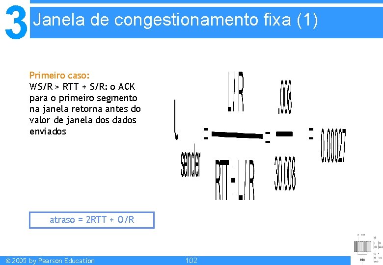 3 Janela de congestionamento fixa (1) Primeiro caso: WS/R > RTT + S/R: o