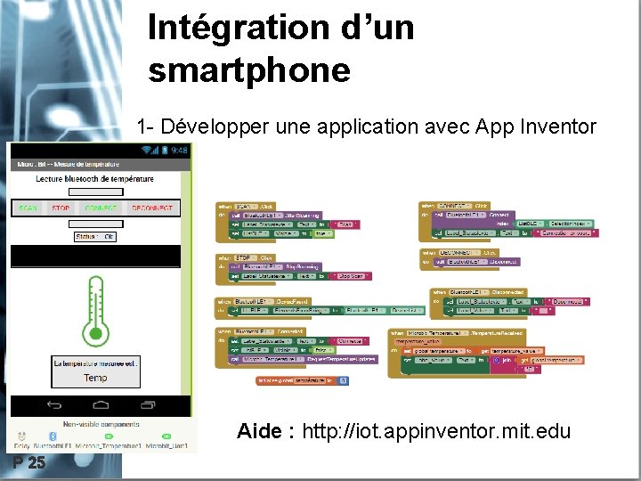 Intégration d’un smartphone 1 - Développer une application avec App Inventor Aide : http:
