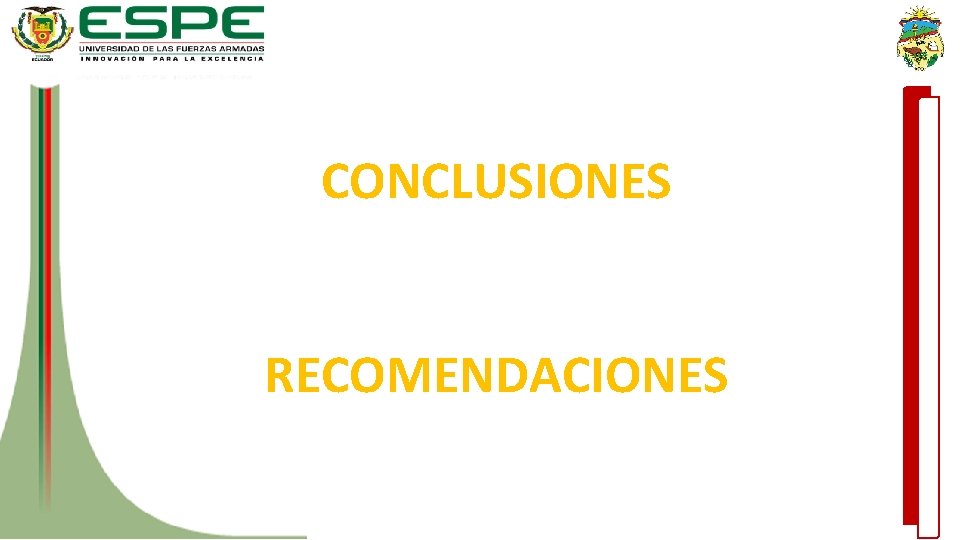 CONCLUSIONES RECOMENDACIONES 