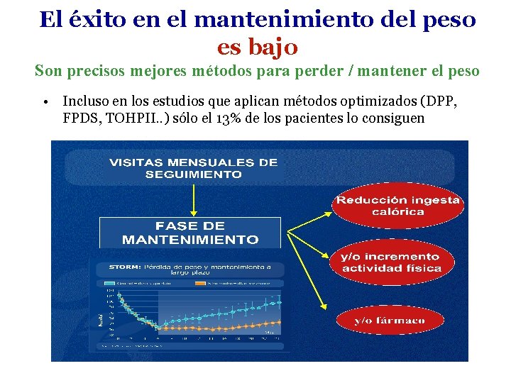 El éxito en el mantenimiento del peso es bajo Son precisos mejores métodos para