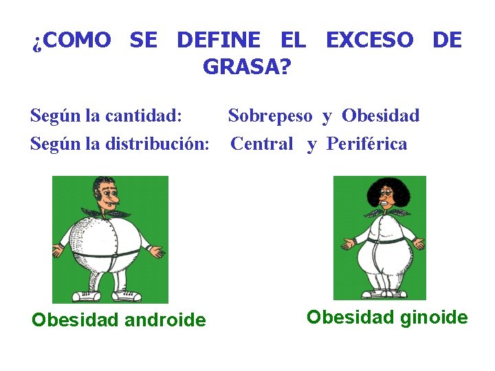 1 - ESTRATEGIA TERAPÉUTICA: DISMINUCIÓN DE LA MASA GRASA ¿COMO SE DEFINE EL EXCESO