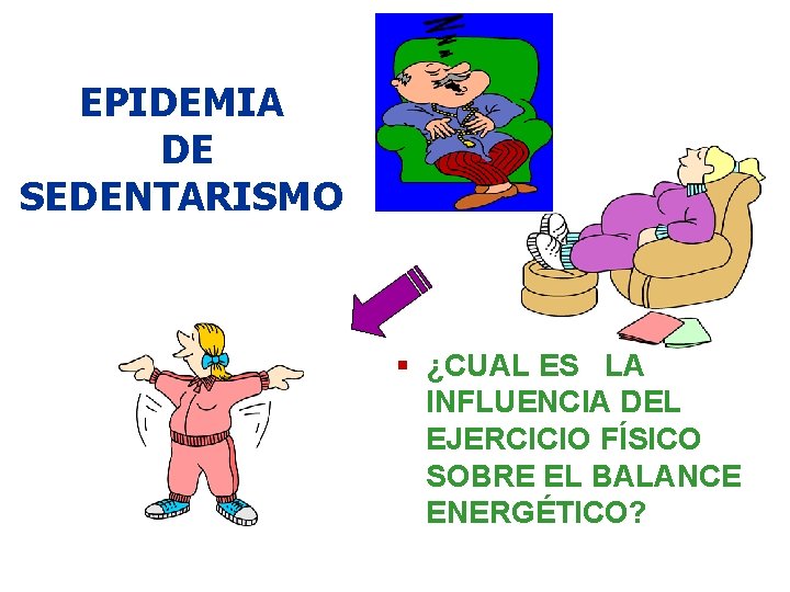 EPIDEMIA DE SEDENTARISMO § ¿CUAL ES LA INFLUENCIA DEL EJERCICIO FÍSICO SOBRE EL BALANCE