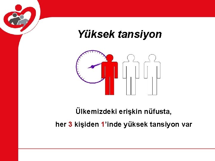 Yüksek tansiyon Ülkemizdeki erişkin nüfusta, her 3 kişiden 1’inde yüksek tansiyon var 