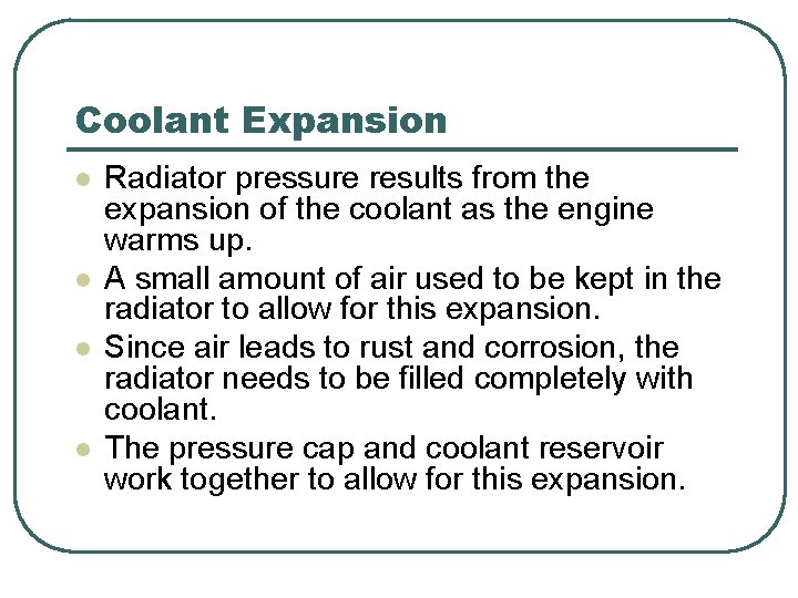 Cooler Augmentation Cooling System Theory ADX 150 Engine Repair ADX