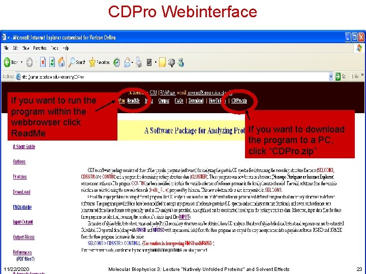 CDPro Webinterface If you want to run the program within the webbrowser click Read.