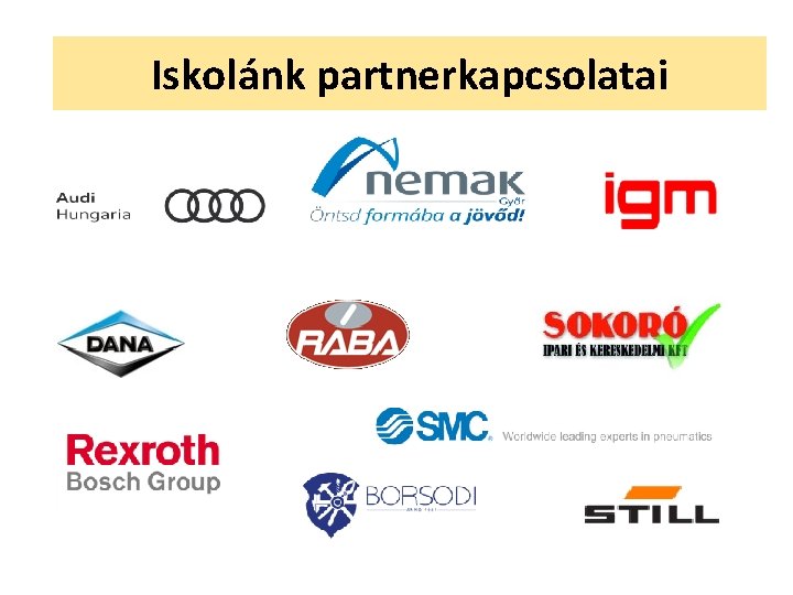 Iskolánk partnerkapcsolatai 