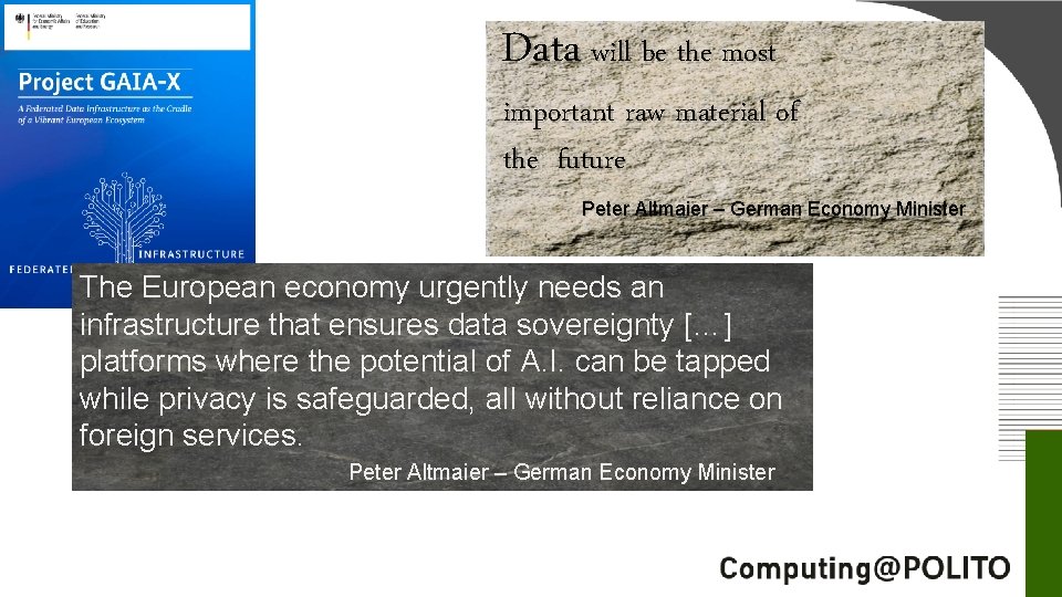 Data will be the most important raw material of the future Peter Altmaier – Data will be the most important raw material of the future Peter Altmaier –