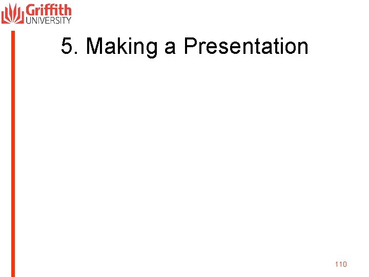 5. Making a Presentation 110 