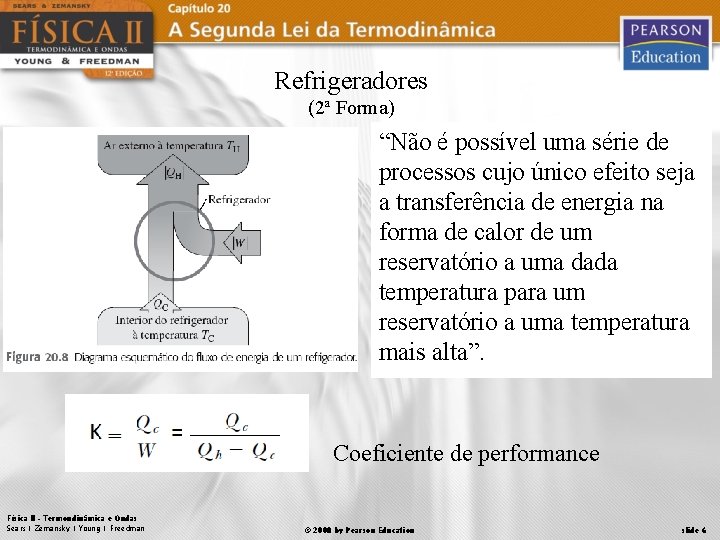 Refrigeradores (2ª Forma) “Não é possível uma série de processos cujo único efeito seja