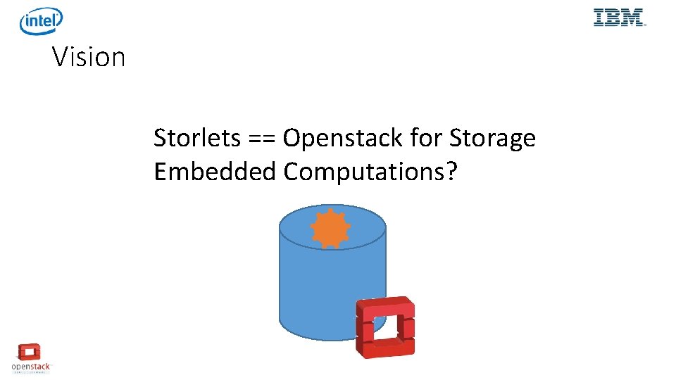 Vision Storlets == Openstack for Storage Embedded Computations? 