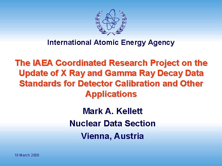 Iaea Project International Atomic Energy Agency The IAEA Coordinated Research