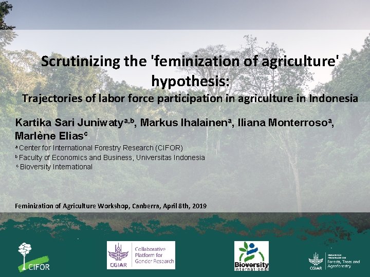 Scrutinizing the 'feminization of agriculture' hypothesis: Trajectories of labor force participation in agriculture in