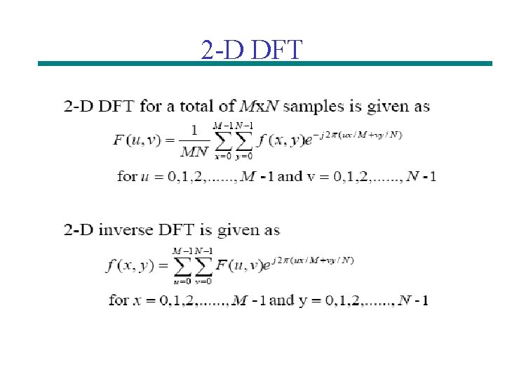 2 -D DFT 