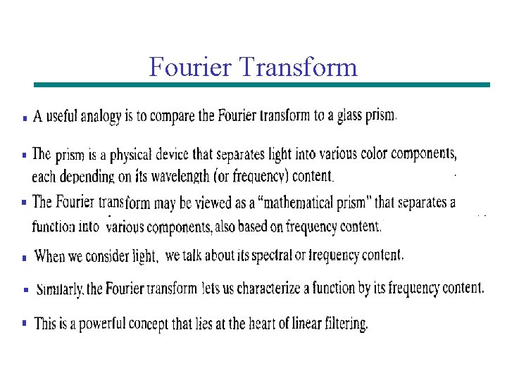 Fourier Transform 