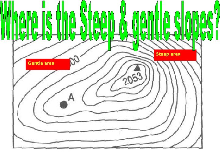 • . Gentle area Steep area • . Gentle area Steep area