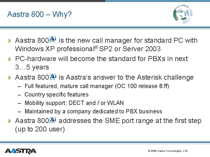 Aastra 800 – Why? » Aastra 800 is the new call manager for standard Aastra 800 – Why? » Aastra 800 is the new call manager for standard