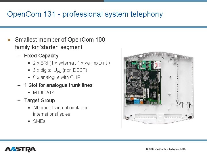 Open. Com 131 - professional system telephony » Smallest member of Open. Com 100 Open. Com 131 - professional system telephony » Smallest member of Open. Com 100