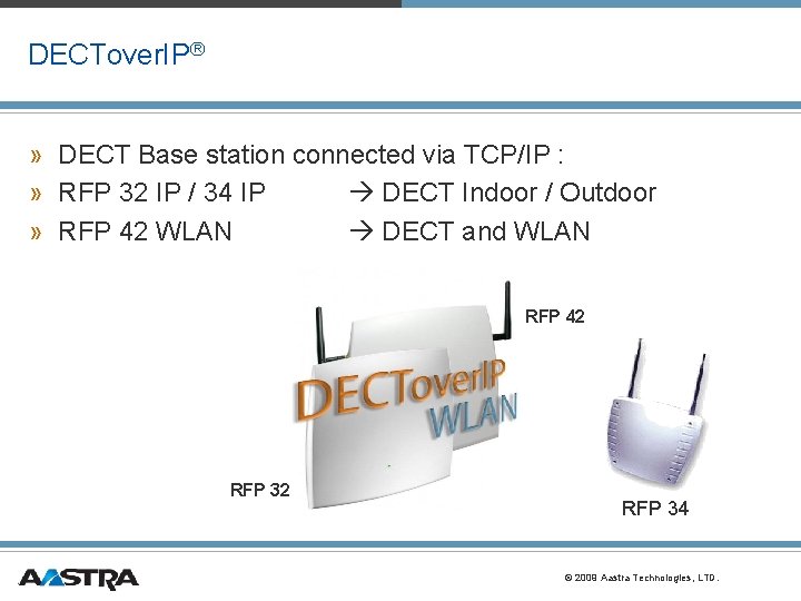 DECTover. IP® » DECT Base station connected via TCP/IP : » RFP 32 IP DECTover. IP® » DECT Base station connected via TCP/IP : » RFP 32 IP