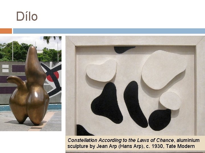 Dílo Constellation According to the Laws of Chance, aluminium sculpture by Jean Arp (Hans Dílo Constellation According to the Laws of Chance, aluminium sculpture by Jean Arp (Hans