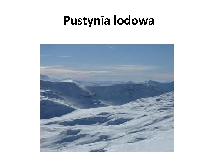 Pustynia lodowa 