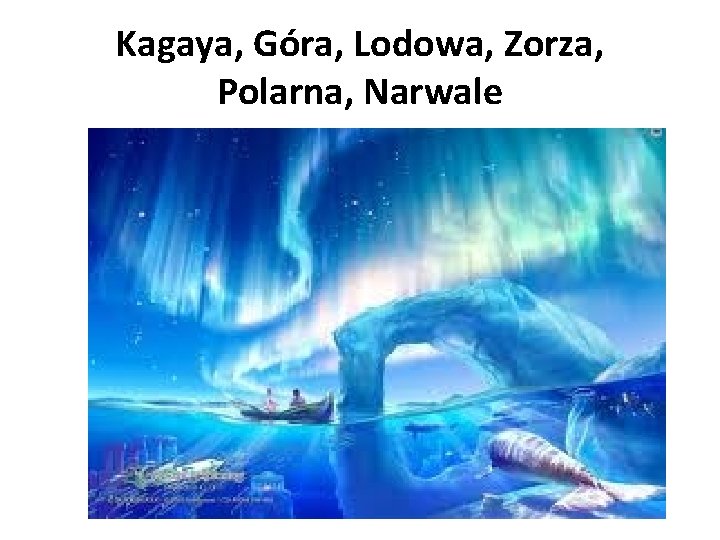 Kagaya, Góra, Lodowa, Zorza, Polarna, Narwale 