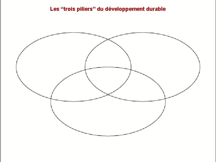 Les “trois piliers” du développement durable 