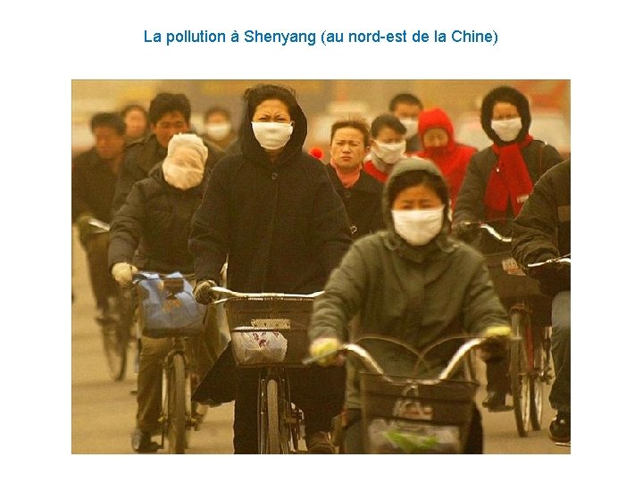 La pollution à Shenyang (au nord-est de la Chine) 