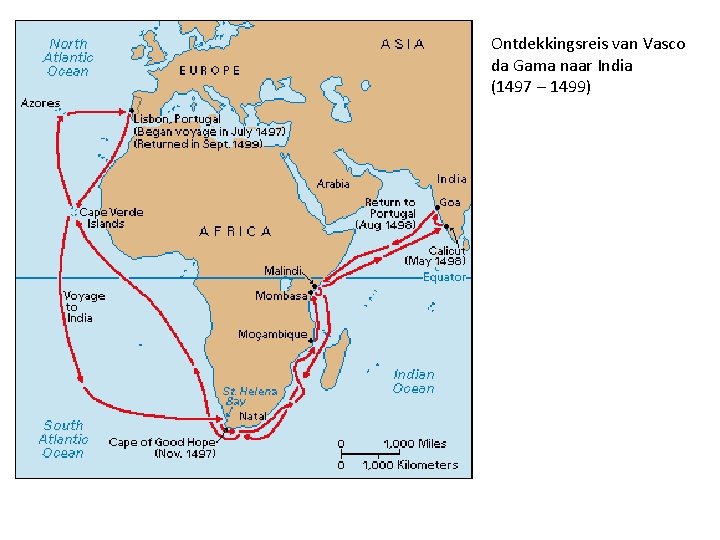 Ontdekkingsreis van Vasco da Gama naar India (1497 – 1499) 