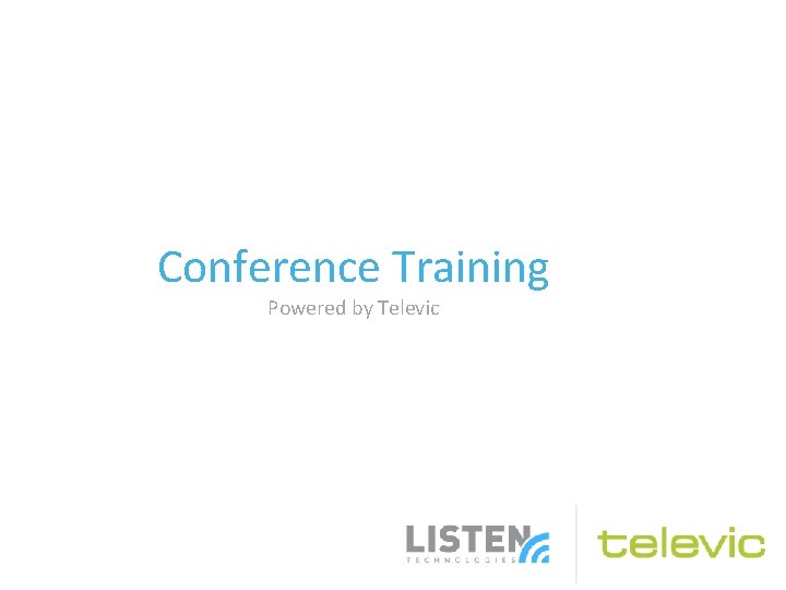 Conference Training Powered by Televic 