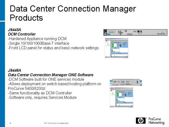 Data Center Connection Manager Products J 9445 A DCM Controller -Hardened Appliance running DCM