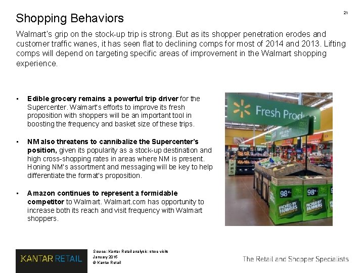 Shopping Behaviors 21 Walmart’s grip on the stock-up trip is strong. But as its Shopping Behaviors 21 Walmart’s grip on the stock-up trip is strong. But as its