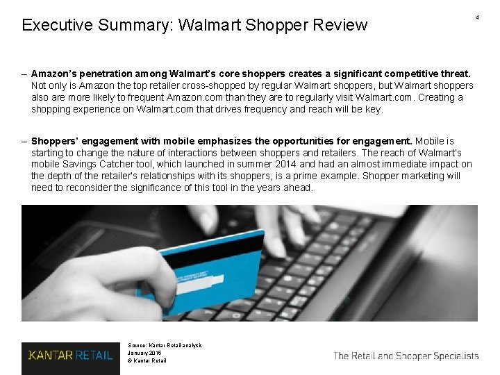 Executive Summary: Walmart Shopper Review 4 ‒ Amazon’s penetration among Walmart’s core shoppers creates Executive Summary: Walmart Shopper Review 4 ‒ Amazon’s penetration among Walmart’s core shoppers creates