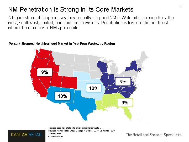 NM Penetration Is Strong in Its Core Markets A higher share of shoppers say NM Penetration Is Strong in Its Core Markets A higher share of shoppers say