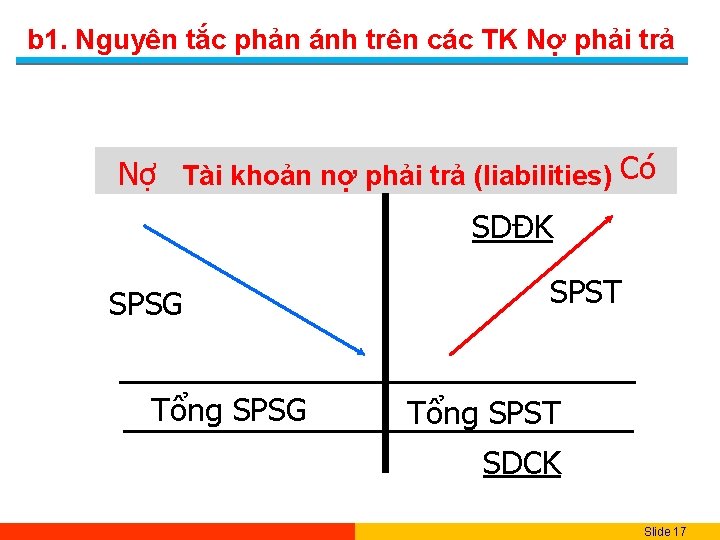 b 1. Nguyên tắc phản ánh trên các TK Nợ phải trả Nợ Tài