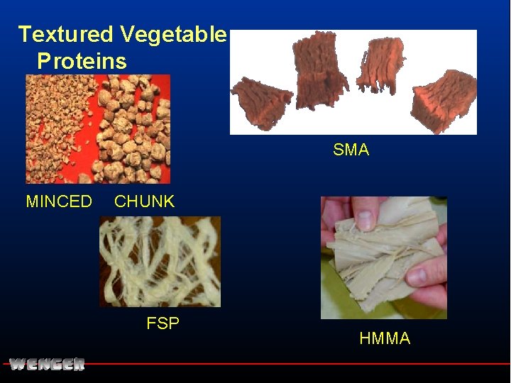 Textured Vegetable Proteins SMA MINCED CHUNK FSP HMMA 