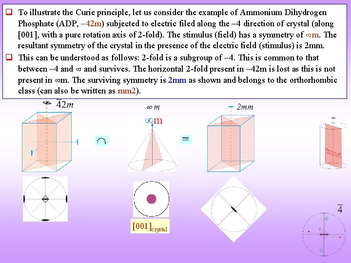 q To illustrate the Curie principle, let us consider the example of Ammonium Dihydrogen