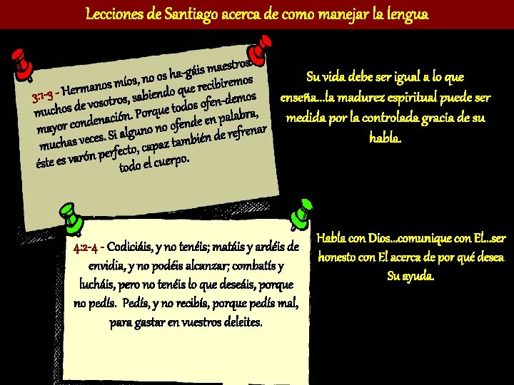 Lecciones de Santiago acerca de como manejar la lengua stros e a m s Lecciones de Santiago acerca de como manejar la lengua stros e a m s