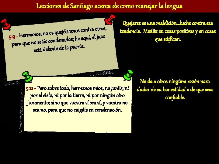 Lecciones de Santiago acerca de como manejar la lengua otros, a tr n o Lecciones de Santiago acerca de como manejar la lengua otros, a tr n o