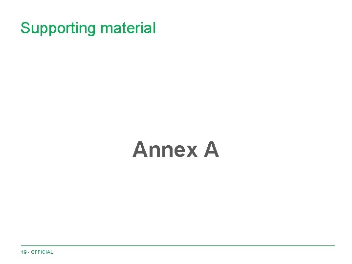 Supporting material Annex A 19 - OFFICIAL 