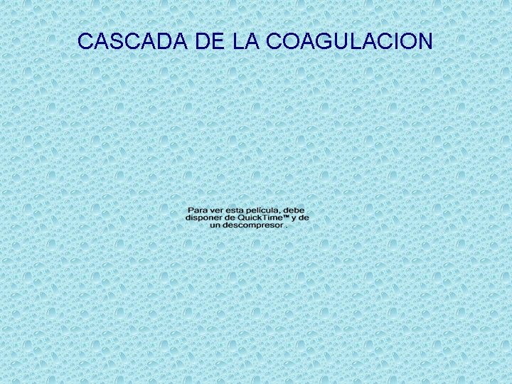 CASCADA DE LA COAGULACION 
