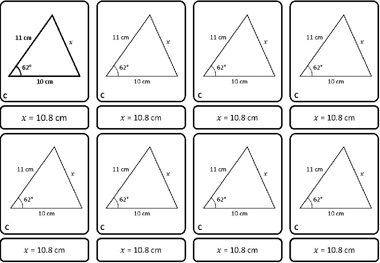 11 cm 62° 10 cm C 