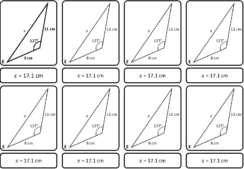 11 cm 127° E 8 cm 