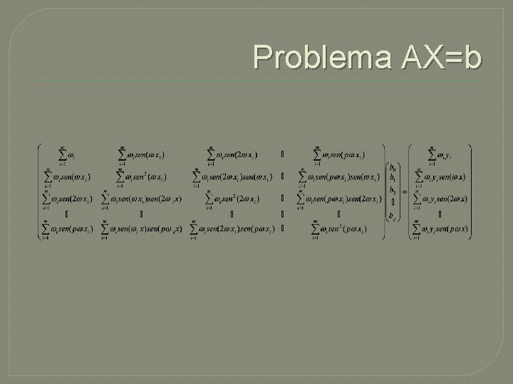 Problema AX=b 