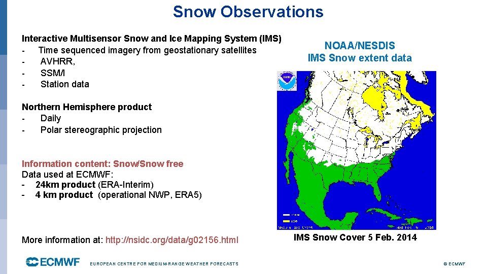 Snow Observations Interactive Multisensor Snow and Ice Mapping System (IMS) - Time sequenced imagery